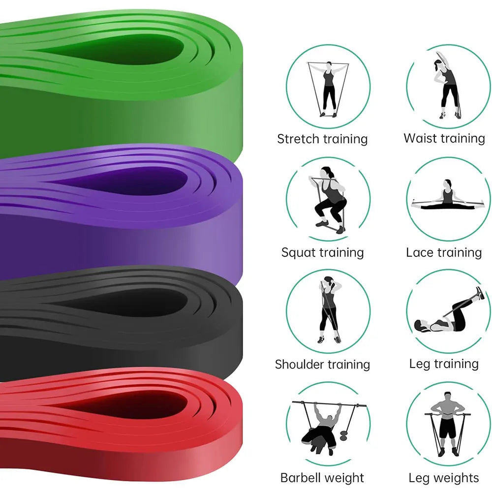 Resistance Band Heavy Duty Latex Sports Elastic Belt Pull up Assist Bands for Pilates Workout Out Fitness Shape Body Home Gym